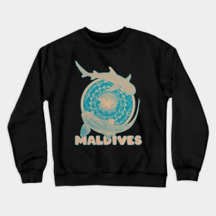 Maldives Leopard Shark Whitetip Reef Shark Crewneck Sweatshirt